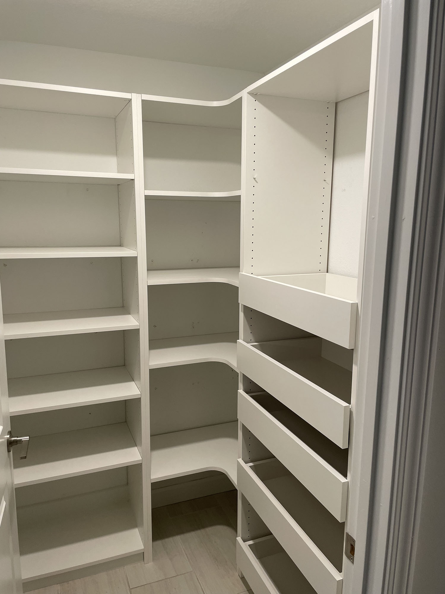 custom walk in pantry