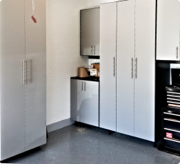 Garage with closet